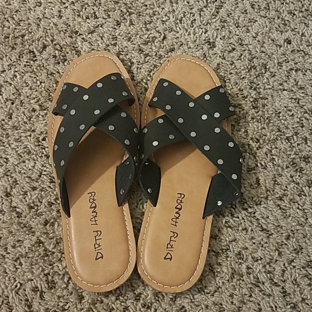 Dirty laundry sandals